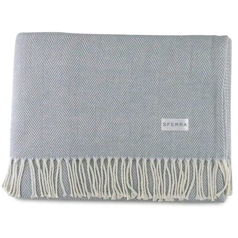 sferra celine throw slate blue|sferra celine herringbone blanket.